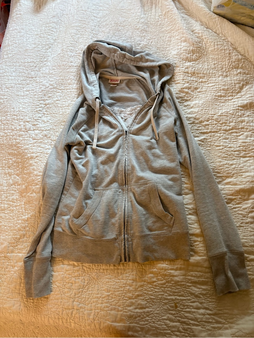 vintage grey mossimo zipup hoodie size medium